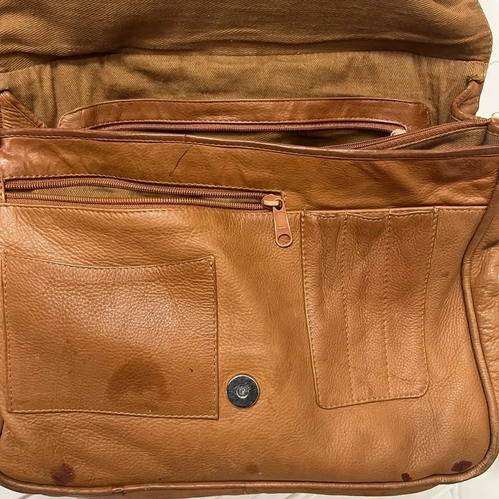 FOSSIL✨Elegant Tan Leather Shoulder Bag